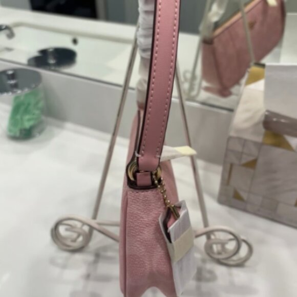 Coach Nolita 19 In Signature Canvas CW426 In Gold/Powder Pink - Picture 3 of 5